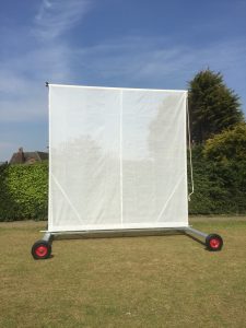 Brand new sightscreens for the new second ground at Whitwell